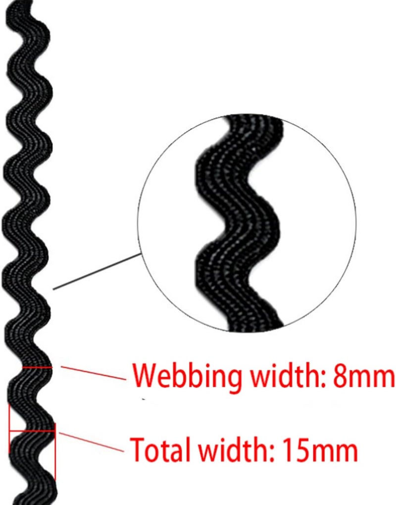 AUNHIRU Multiple Colors Available Rick Rack Trim for Crafting and Sewing, 10yards (Moss) - Image 3